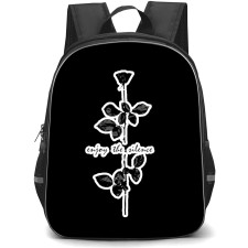 Depeche Mode Backpack School Bag StudentPack - Depeche Mode Enjoy The Silence Rose Sticker