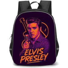 Elvis Presley Backpack School Bag StudentPack - Fierce Microphone Portrait Violet Poster
