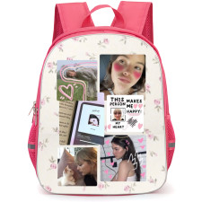 Gracie Abrams Backpack StudentPack - Gracie Abrams Aesthetic Images On Flower Pattern Art Background