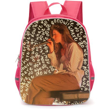 Gracie Abrams Backpack StudentPack - Gracie Abrams Sitting And Singin On Lyric Drawing Background