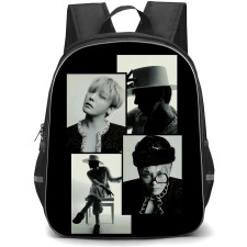 G Dragon Backpack School Bag StudentPack - G Dragon Grayscale Portrait Collage Poster