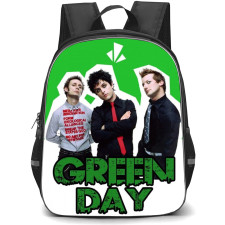 Green Day Backpack StudentPack - Green Day Brand Member Grayscale Art On Black Background