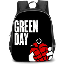 Green Day Backpack StudentPack - Green Day Brand Member Silhouette Art On Blue Background