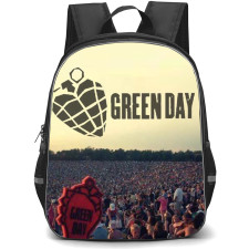 Green Day Backpack StudentPack - Green Day Grayscale Retro Collage Poster