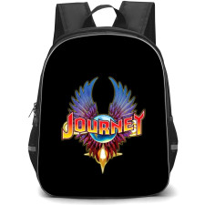 Journey Backpack School Bag StudentPack - Band Retro Logo In Black Background