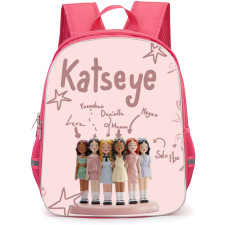 Katseye Backpack School Bag StudentPack - Chibi Toy Pink Poster