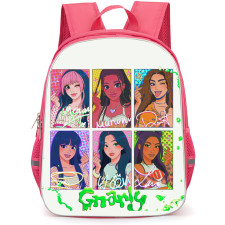 Katseye Backpack School Bag StudentPack - Heart Sign Portrait Cartoon Art Poster