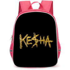 Kesha Backpack School Bag StudentPack - Gold Wordmark Logo In Black Background