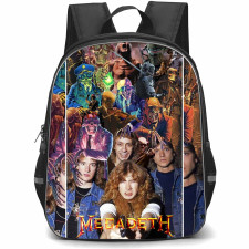 Megadeth Backpack School Bag StudentPack - Megadeth Band Member Collage Poster