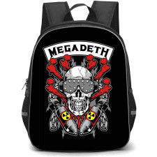 Megadeth Backpack School Bag StudentPack - Megadeth Rattleheads In Berkeley Logo Sticker