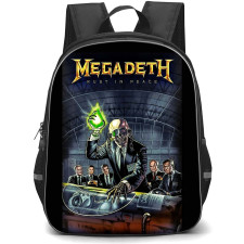 Megadeth Backpack School Bag StudentPack - Megadeth Rust In Peace Album Cover Poster