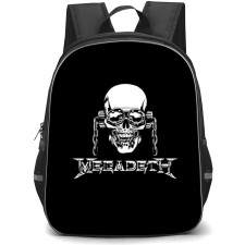 Megadeth Backpack School Bag StudentPack - Megadeth Vic Rattlehead Patch Poster