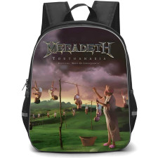 Megadeth Backpack School Bag StudentPack - Megadeth Youthanasia 1994 Album Cover Poster