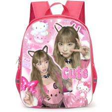 New Jeans Haerin Backpack StudentPack - Haerin Cute Barbie Pink Poster
