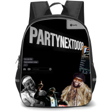 PARTYNEXTDOOR Backpack StudentPack - PartyNextDoor I Love PND Black Background