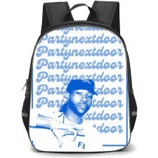 PARTYNEXTDOOR Backpack StudentPack - PartyNextDoor Pattern Art White And Blue Background