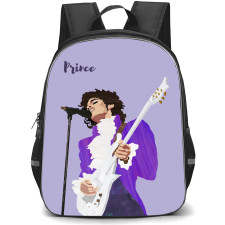 Prince Backpack School Bag StudentPack - Singing Guitar Vector Art In Purple Background