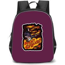 Rory Gallagher Backpack School Bag StudentPack - Rory Gallagher Retro Art Sticker On Violet Background