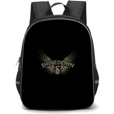 Shinedown Backpack School Bag StudentPack - Shinedown Official Logo On Black Background
