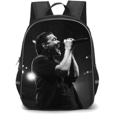 Shinedown Backpack School Bag StudentPack - Shinedown Singing Grayscale Poster