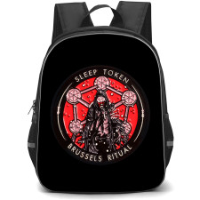 Sleep Token Backpack School Bag StudentPack - Sleep Token Brussels Ritual Coin Art