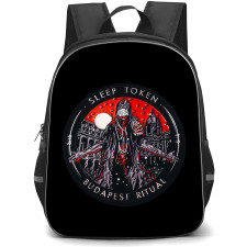 Sleep Token Backpack School Bag StudentPack - Sleep Token Budapest Ritual Coin Art