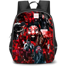Sleep Token Backpack School Bag StudentPack - Sleep Token Fans Art Collage with Red and Black Background
