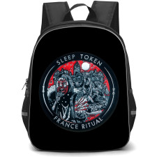 Sleep Token Backpack School Bag StudentPack - Sleep Token France Ritual Coin Art