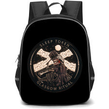 Sleep Token Backpack School Bag StudentPack - Sleep Token Glasgow Ritual Coin Art