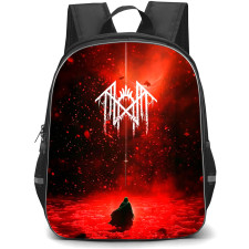 Sleep Token Backpack School Bag StudentPack - Sleep Token Sword Decending with Red and Black Background