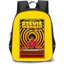 Stevie Wonder Backpack School Bag StudentPack - Piano Singing Comic Art