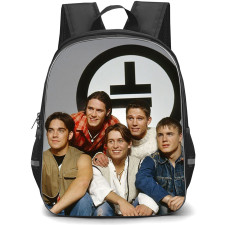 Take That Backpack School Bag StudentPack - Take That Band Member Sitting On Logo Background