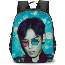 Top Backpack School Bag StudentPack - Red Blue Glasses Portrait