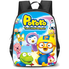 Pororo The Little Penguin Backpack School Bag StudentPack - Pororo The Little Penguin Characters On Blue Sky Background