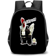 Rooster Fighter Backpack School Bag StudentPack - Rooster Fighter Keiji And Piyoko Standing Illustration Art Poster