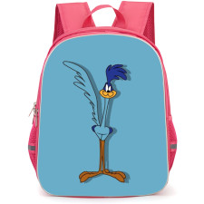 Road Runner Backpack School Bag StudentPack - Standing Portrait In Blue Background