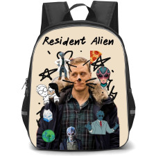 Resident Alien Harry Vanderspeigle Backpack School Bag StudentPack - Harry Vanderspeigle Doodle Portrait Series Poster