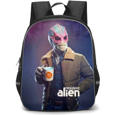 Resident Alien Harry Vanderspeigle Backpack School Bag StudentPack - Harry Vanderspeigle Holding Mug Series Portrait Poster
