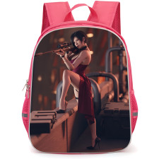 Resident Evil Ada Wong Backpack School Bag StudentPack - Ada Wong Rooftop Aiming Sniper Portrait