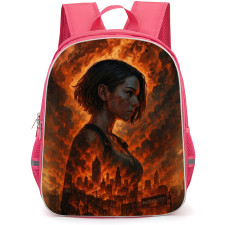 Resident Evil Jill Valentine Backpack School Bag StudentPack - Jill Valentine Burning Town Side Portrait