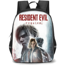 Resident Evil Requiem Backpack School Bag StudentPack - Leon Scott Kennedy And Grace Ashcroft Game Poster 3