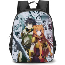 The Rising of the Shield Hero Backpack StudentPack - Naofumi Iwatani & Raphtalia Manga Art