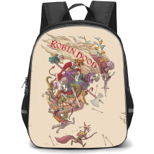 Robin Hood 1973 Backpack School Bag StudentPack - Robin Hood 1973 Character Battle Anime Art Poster