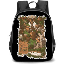 Robin Hood 1973 Backpack School Bag StudentPack - Robin Hood 1973 Medieval Storybook Illustration Art Sticker