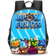 Roblox Blox Fruits Backpack StudentPack - Blox Fruits Series Logo On Blue Wave Background
