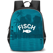 Roblox Fisch Backpack School Bag StudentPack - Roblox Fisch Logo Pier On Blue Background