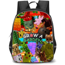 Roblox Grow a Garden Backpack StudentPack - Grow a Garden Series Logo Wordmark On Collage Background