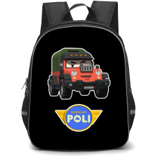 Robocar Poli Poacher Backpack School Bag StudentPack - Poacher Red Off-Road Truck Sticker