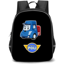 Robocar Poli Posty Backpack School Bag StudentPack - Posty Blue Mail Truck Sticker