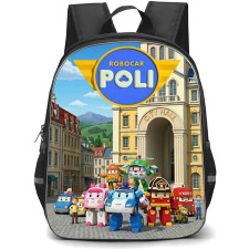 Robocar Poli Backpack School Bag StudentPack - Robocar Poli Rescue Headquarters Family Team Poster